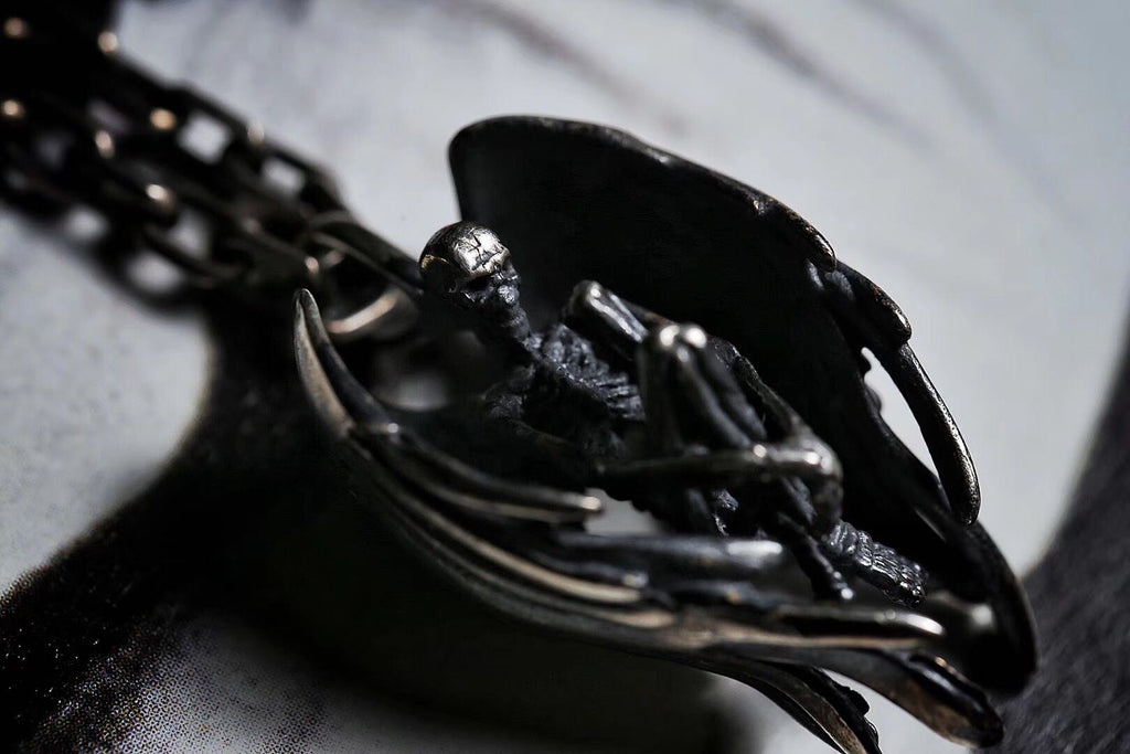 Fallen Angel Skeleton Necklace - Holy Buyble