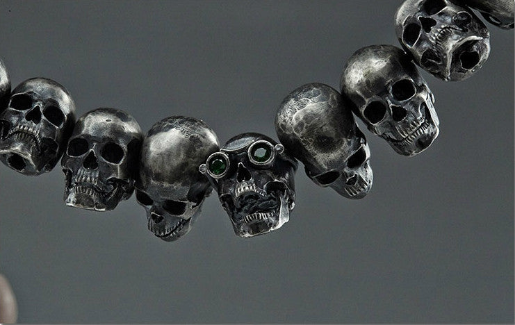 Steampunk Chain Skull Bracelet - Holy Buyble