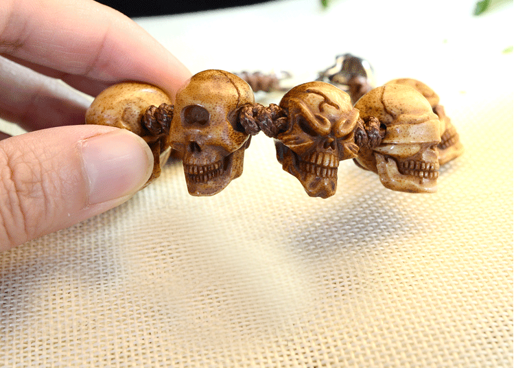 Customizable Deer Antler Mystic Skull Bracelet - Holy Buyble