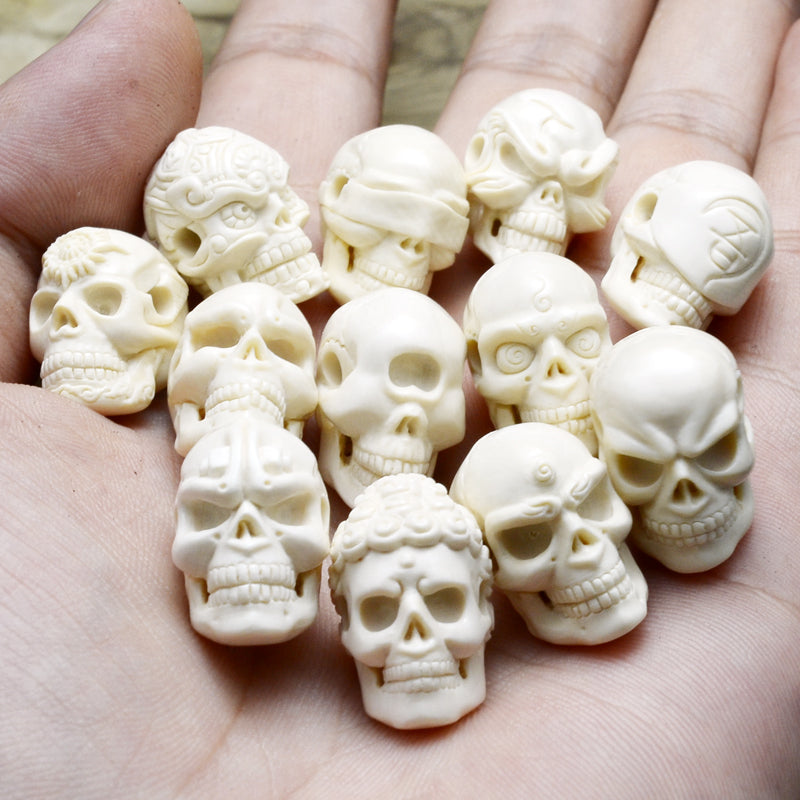 Customizable Mammoth Ivory Fossil Mystic Skull Bracelet - Holy Buyble