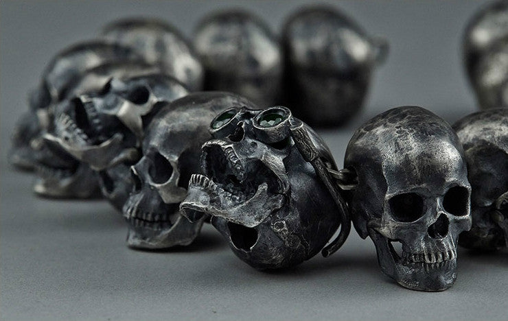 Steampunk Chain Skull Bracelet - Holy Buyble