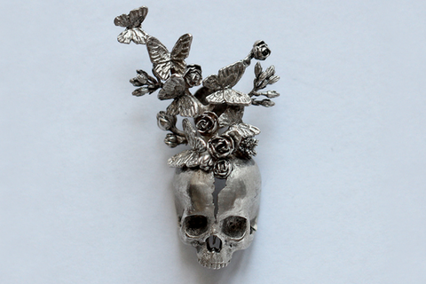 Deer Antler Decayed Chitipati Skull Bead