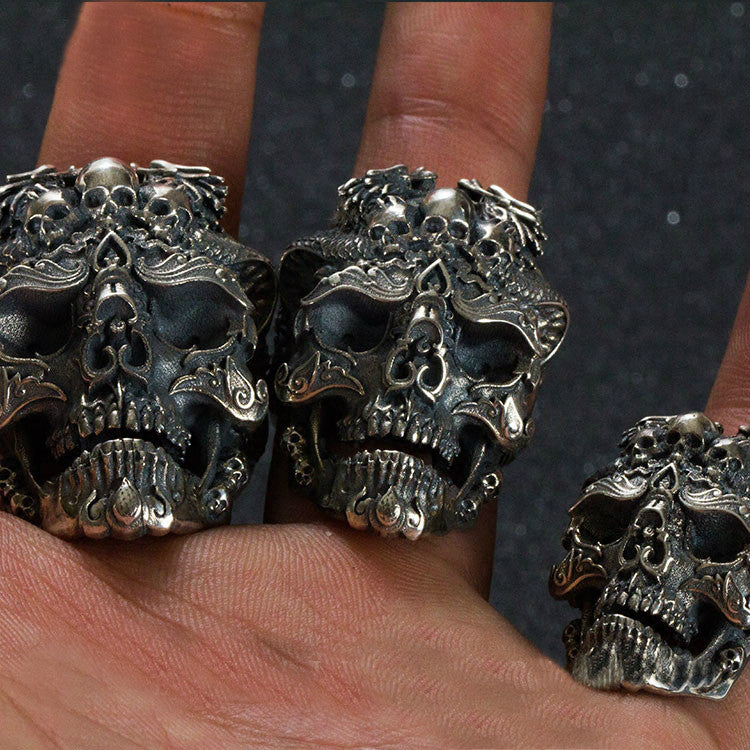 Twin Dragon Hell of Skull Ring - Holy Buyble