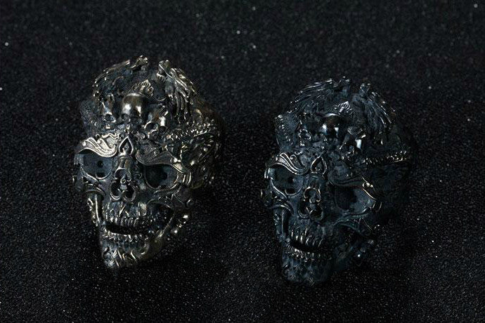 Twin Dragon Hell of Skull Ring - Holy Buyble