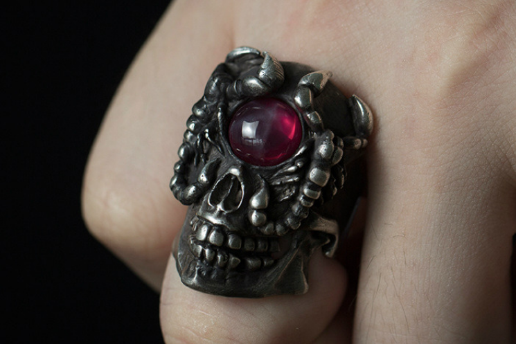 Twin Scorpion Skull Ring - Holy Buyble