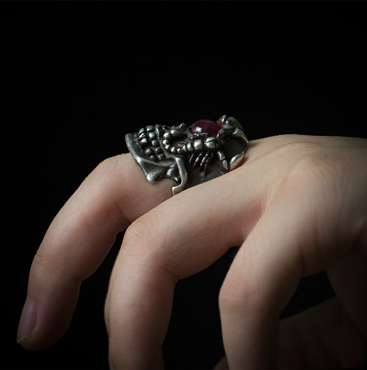Twin Scorpion Skull Ring - Holy Buyble