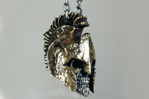 Mahākāla God of Fortune Silver Pendant
