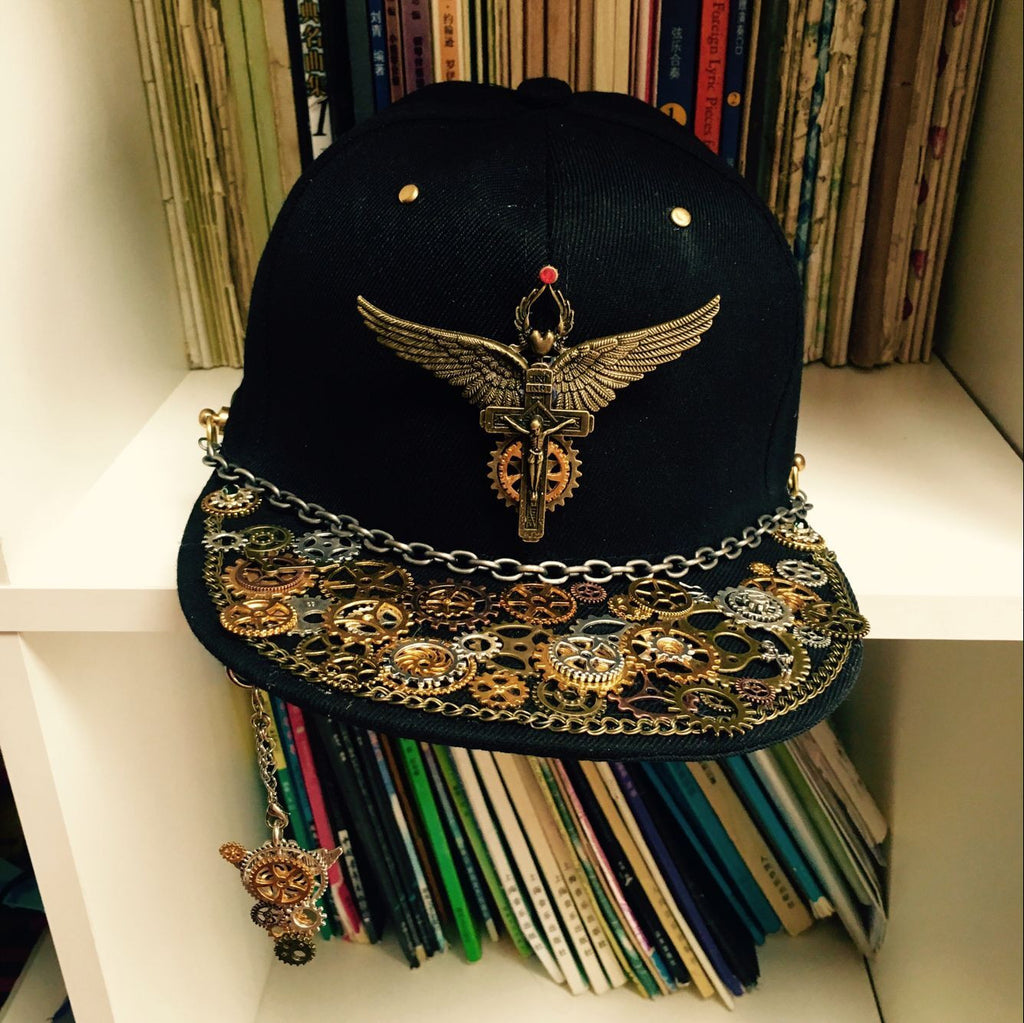 Steampunk Cross & Wings Snapback - Holy Buyble