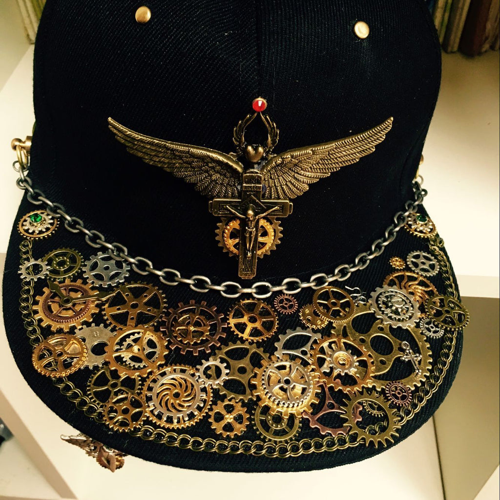 Steampunk Cross & Wings Snapback - Holy Buyble