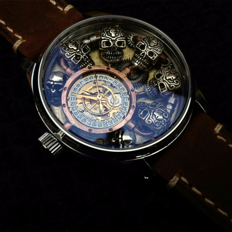 Steampunk Skull Automatic Watch - Holy Buyble