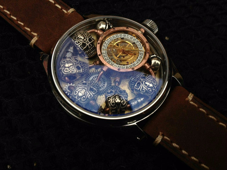 Steampunk Skull Automatic Watch - Holy Buyble