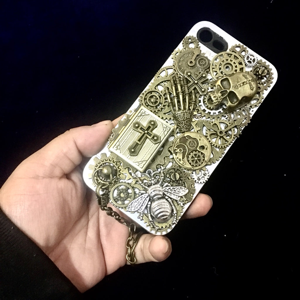 Photo Case Steampunk Skull iPhone X Cover - Holy Buyble
