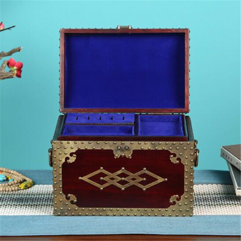 Studded Treasure Chest Jewelry Box