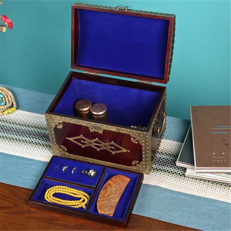 Studded Treasure Chest Jewelry Box