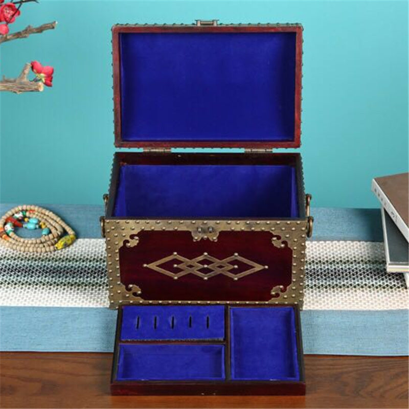 Studded Treasure Chest Jewelry Box