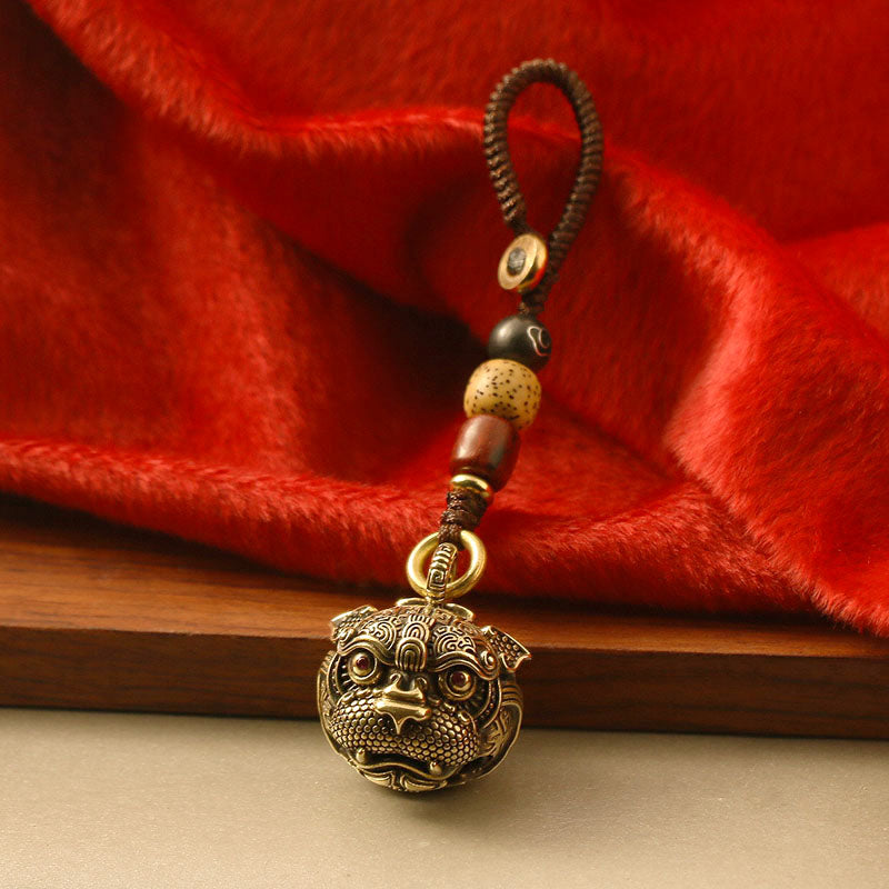 Foo Dog Lion Tiger Key Ring Key Chain Pendant