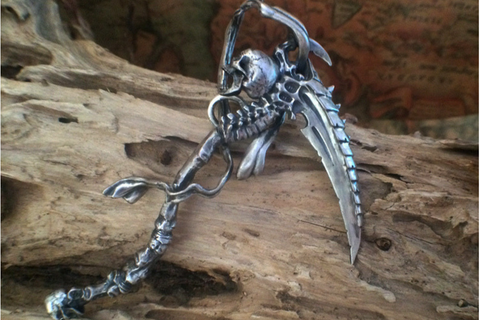 Tibetan Goat Horn Skull Necklace
