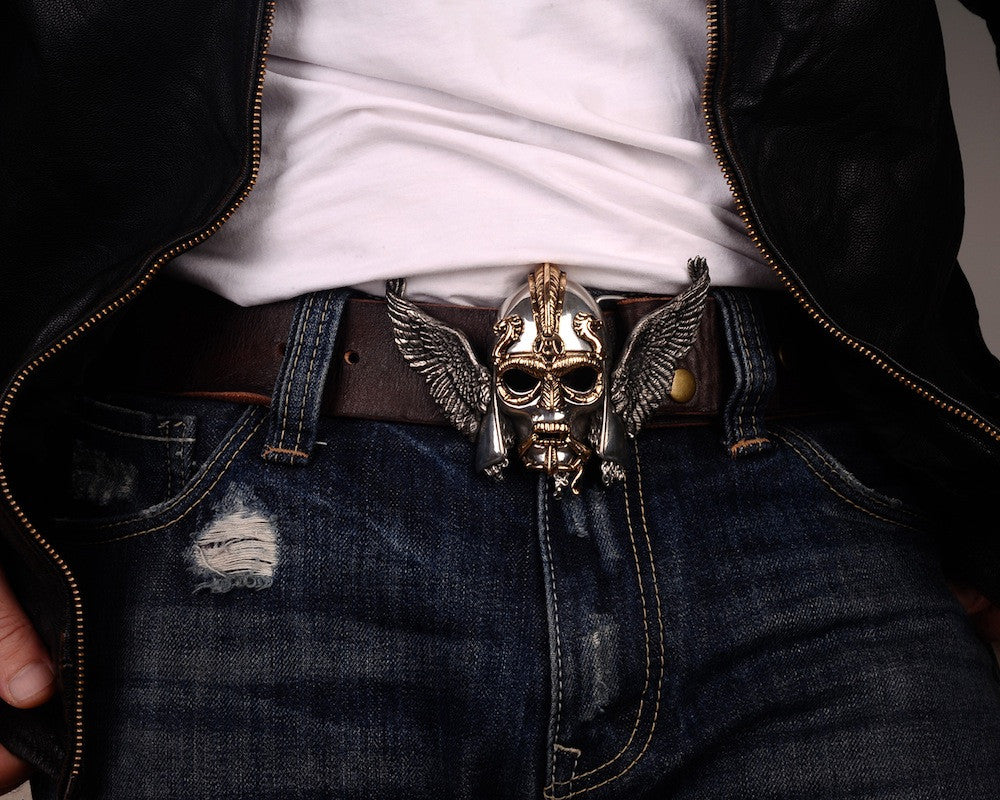 Gothic Viking Warrior Genuine Leather Belt - Holy Buyble