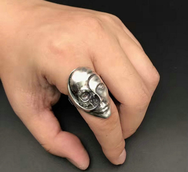 Yin Yang Skull Ring - Holy Buyble