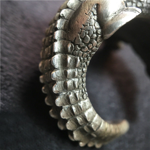 Crocodile Silver Ring - Holy Buyble
