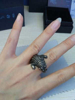 Crocodile Silver Ring - Holy Buyble