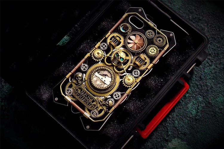 Custom Made Steampunk Skull Phone Case - Holy Buyble