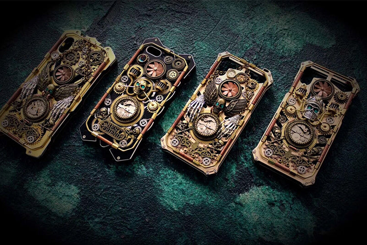 Custom Made Steampunk Skull Phone Case - Holy Buyble