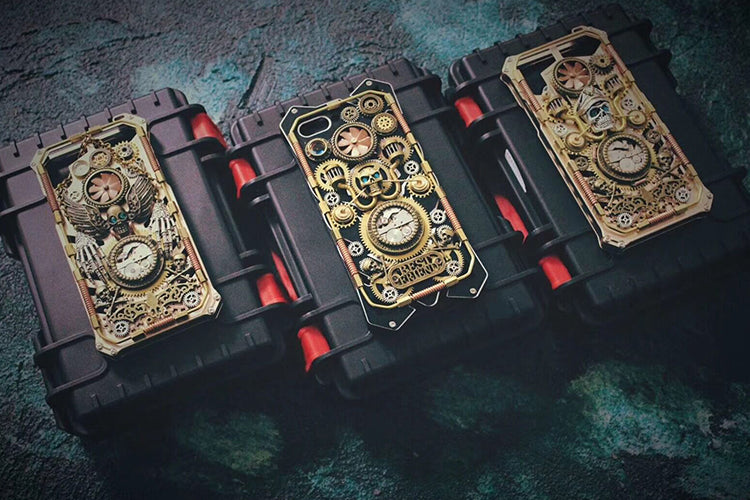 Custom Made Steampunk Skull Phone Case - Holy Buyble