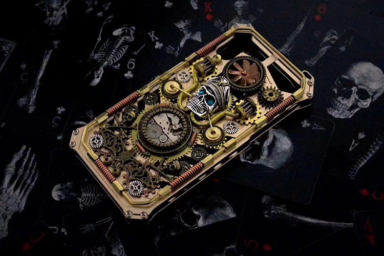 Custom Made Steampunk Skull Phone Case - Holy Buyble