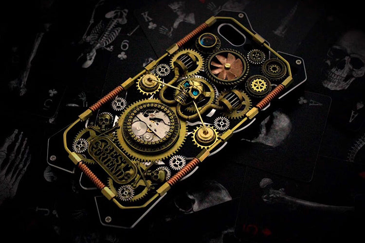Custom Made Steampunk Skull Phone Case - Holy Buyble