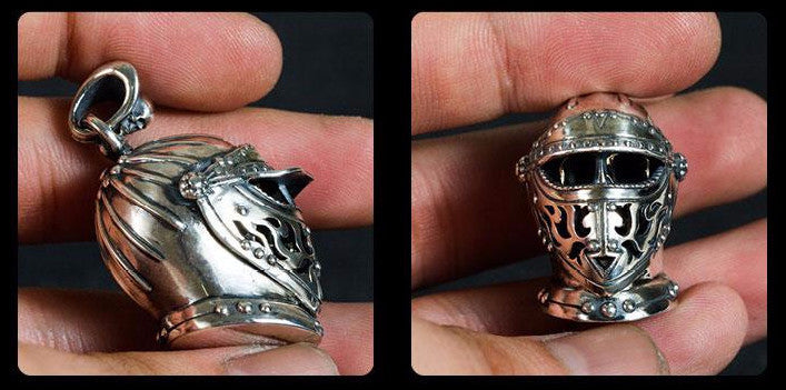 Masked Ghost Knight Skull Pendant - Holy Buyble