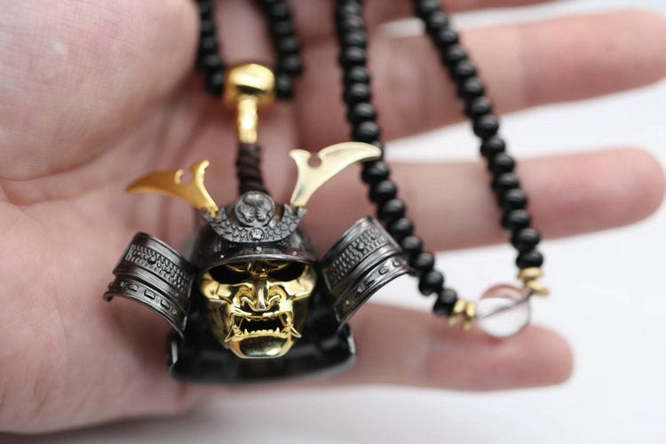 Japanese Samurai Skull Pendant - Holy Buyble