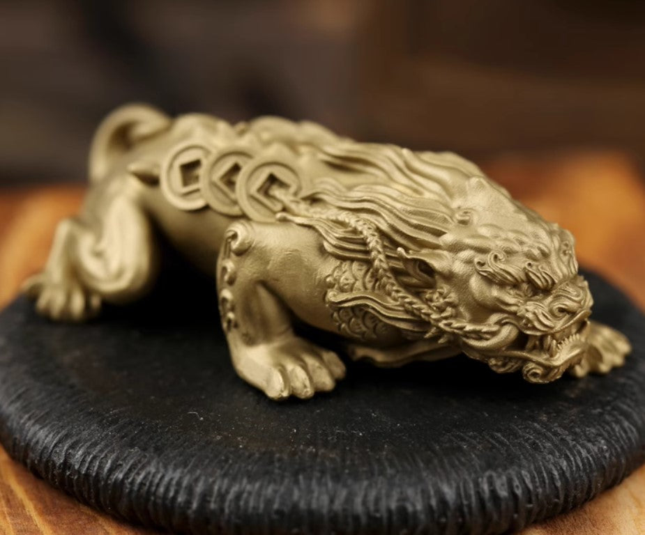 Foo Dog Lion Key Ring Pendant