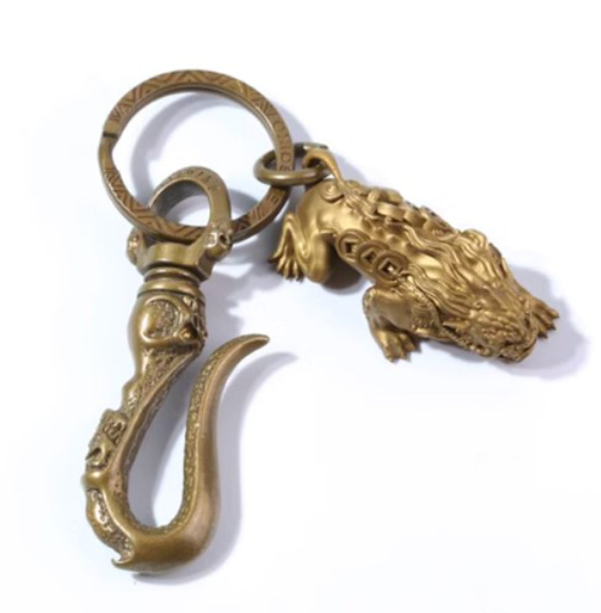 Foo Dog Lion Key Ring Pendant