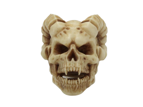 Deer Antler Saber-Toothed Tiger Skull Pendant