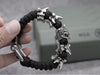 Satan Horned Skull Skeleton Paracord Bracelet