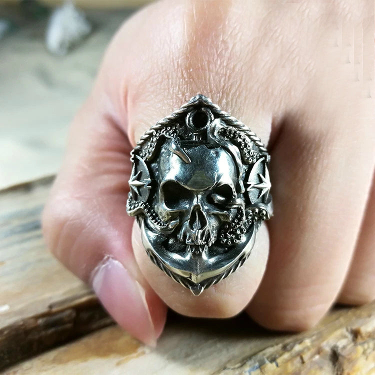 Pirate Skull Ring - Holy Buyble