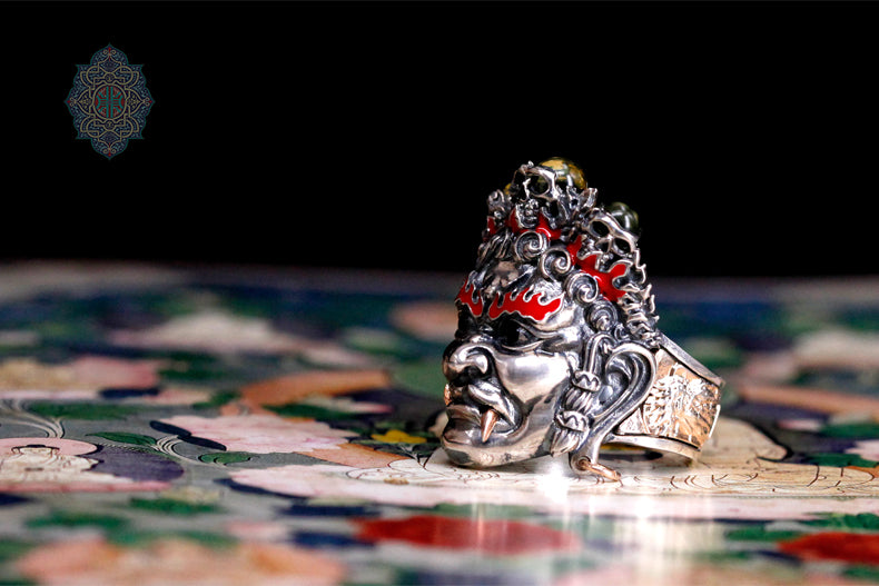 Acalanatha Skull Buddha Ring