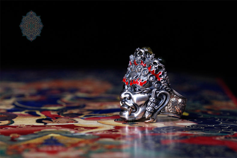 Acalanatha Skull Buddha Ring