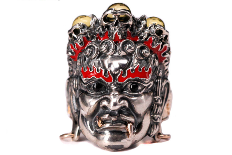 Acalanatha Skull Buddha Ring