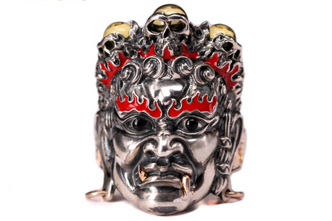 Japanese Samurai Skull Ring