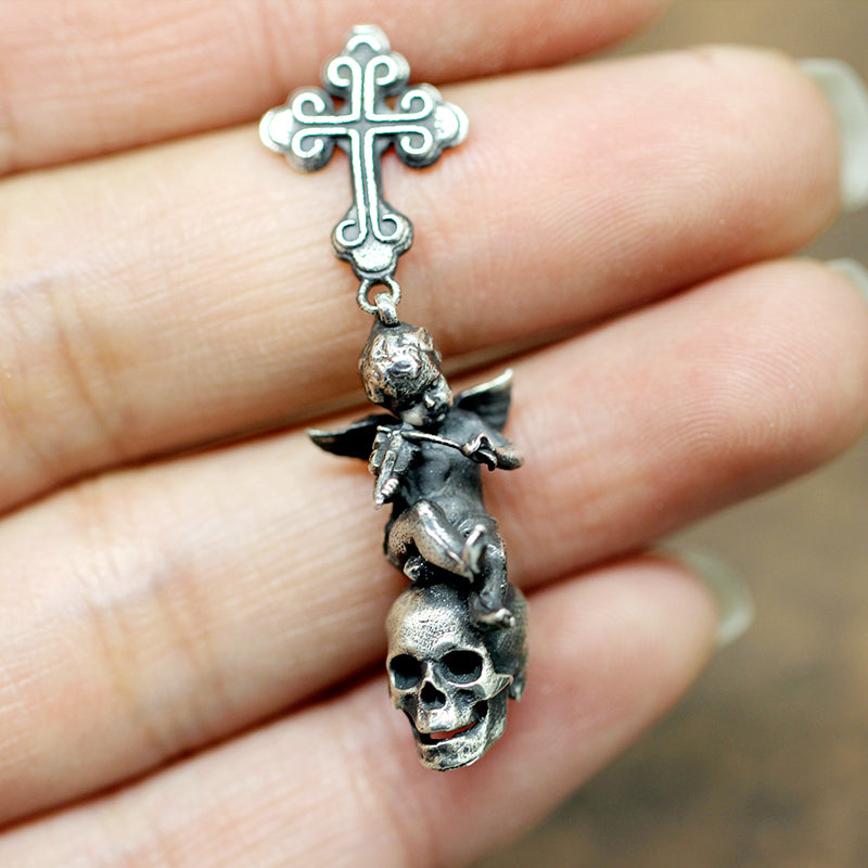 Angel Violin Skull Earring - Holy Buyble