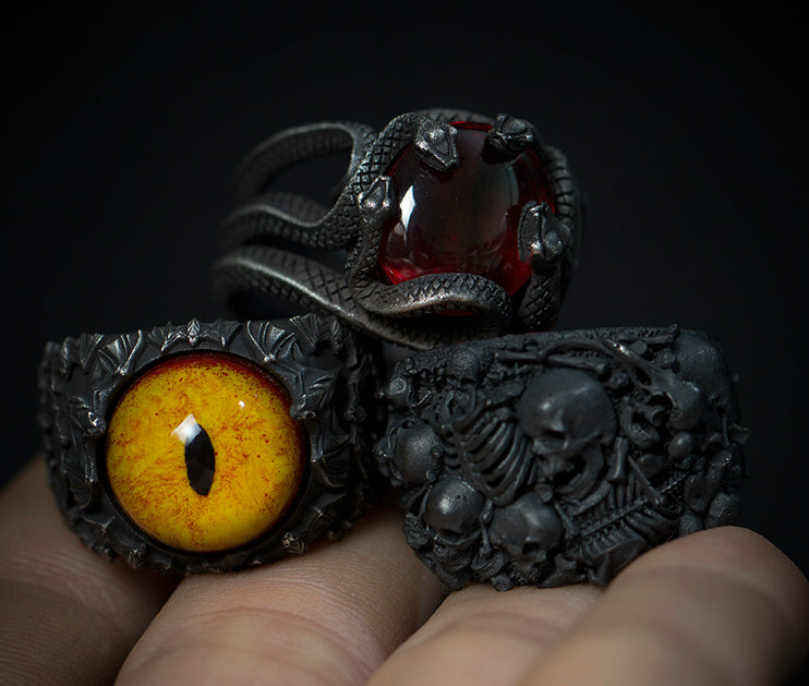 Bats of Evil Eye Ring - Holy Buyble