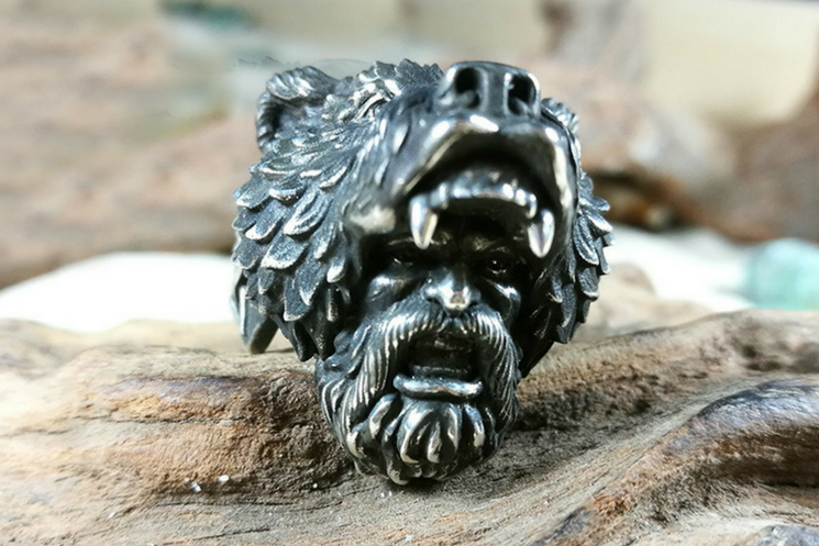 Bear Warrior Viking Ring - Holy Buyble