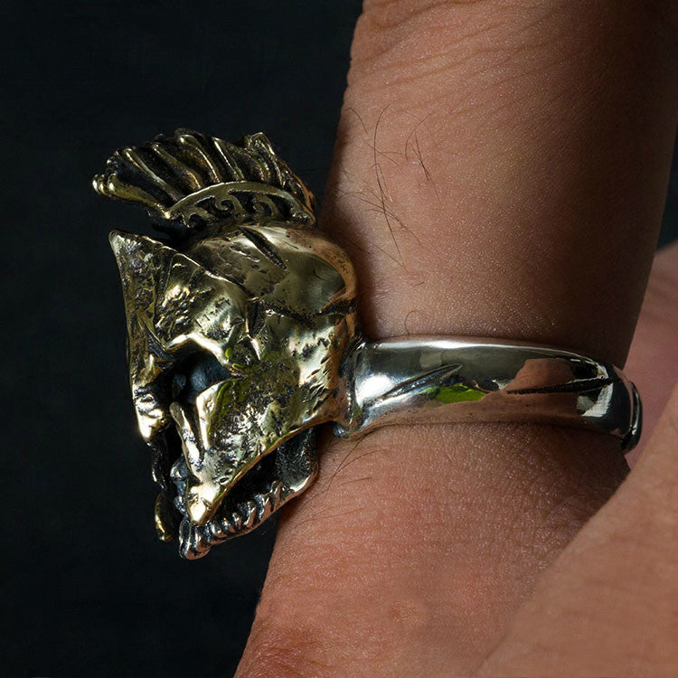 Bearded Spartacus Skull Ring - Holy Buyble