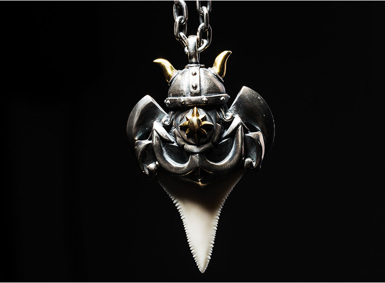 Bearded Viking & Shark Tooth Pendant - Holy Buyble