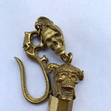 Brass Warrior Skull & Hook Lighter - Holy Buyble