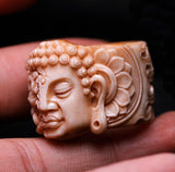 Buddha Demon Deer Antler Ring - Holy Buyble