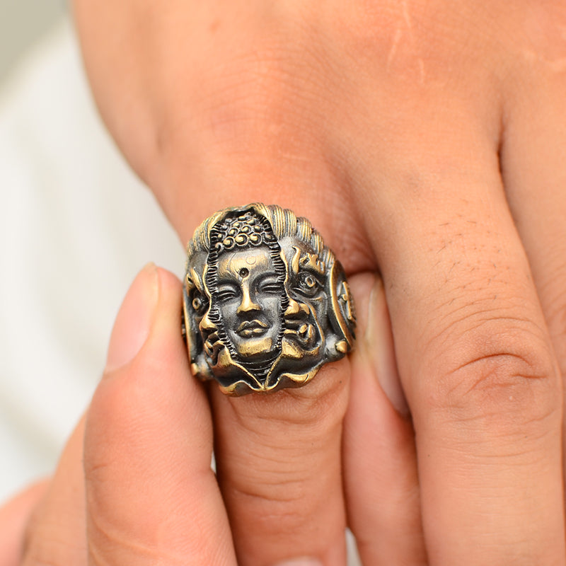 Buddha Devil Silver Ring - Holy Buyble