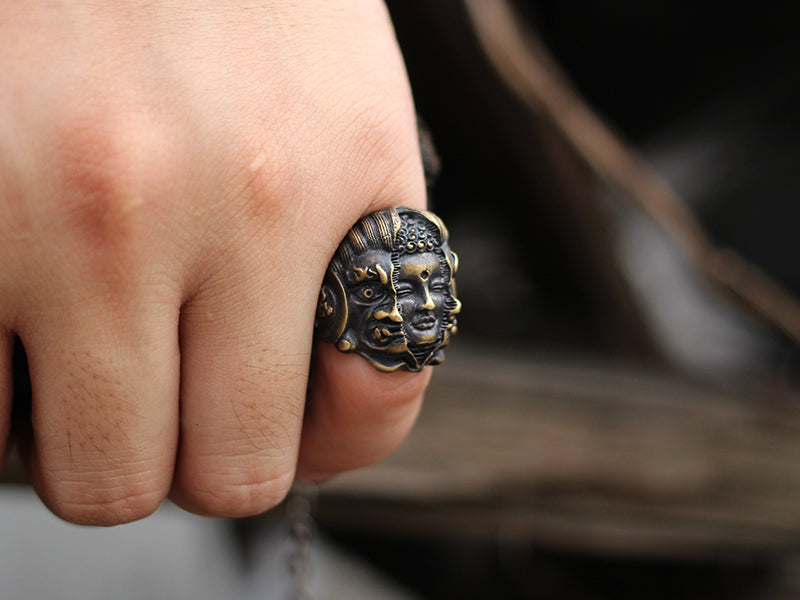 Buddha Devil Silver Ring - Holy Buyble